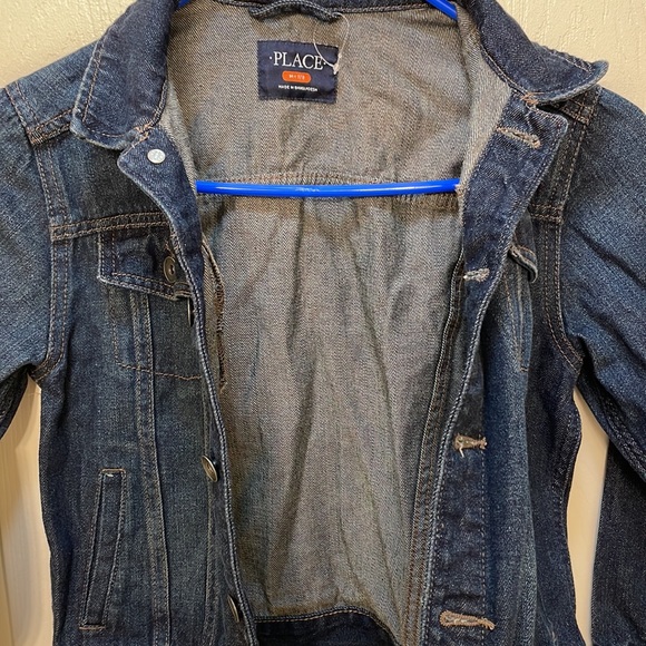 SZ 7/8 The Children’s Place Boys Denim Jacket - Streamwash - Picture 5 of 6
